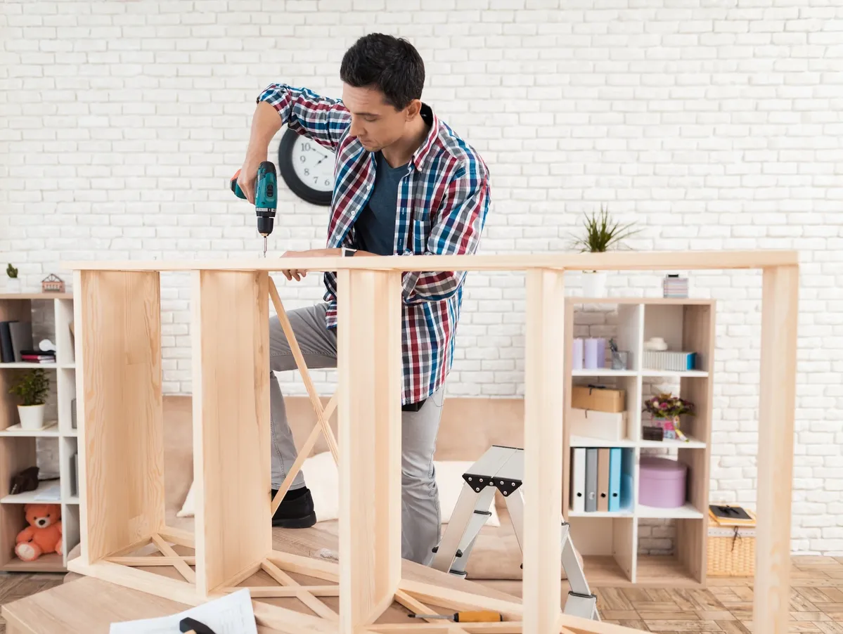 furniture, assembly, bunk beds, bookshelves, cabinets, wardrobes, dressers, tables, light fixtures, 